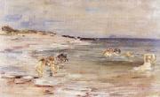 William mctaggart Bathing Girls,White Bay Cantire(Scotland) china oil painting reproduction